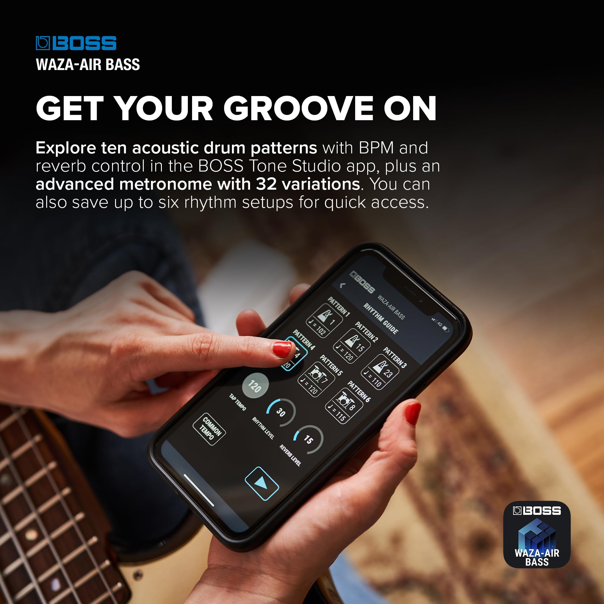 Amazon.com: BOSS Waza-Air Bass Over-Ear Bass Guitar Sound System